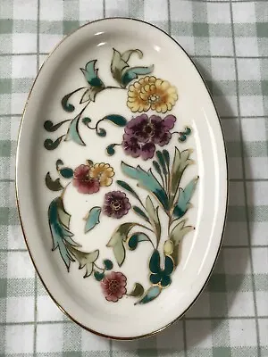 Buy Vintage Zsolnay Hungary 1868 Pecs Hand Painted Gold Trim Flowers Trinket Dish • 12.80£