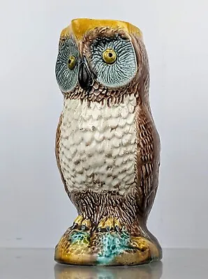 Buy Antique Majolica Victorian Pottery Owl Jug Pitcher William Brownfield C1870 • 59.95£