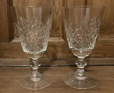 Buy Set Of 2 Edinburgh Crystal  STAR OF EDINBURGH  Wine Glasses 5.5  Inches Tall. • 10£