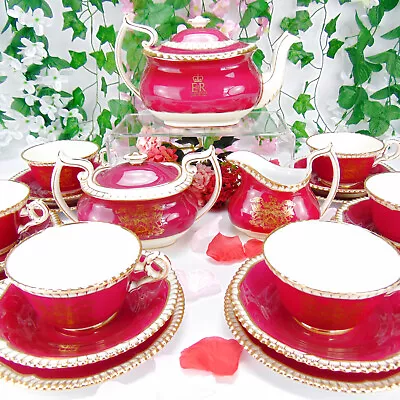 Buy Spode Bone China Tea Set Queen Elizabeth II 1953 Coronation 21 Piece Inc. Trios • 219.99£