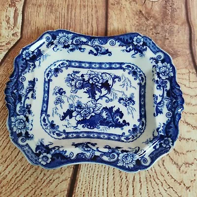 Buy Vintage J.R. Cauldon England Stoneware Bentice Blue Serving Dish Blue & White  • 24.99£
