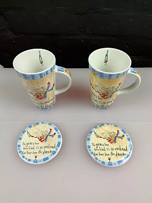 Buy 2 Johnson Brothers Born To Shop Mug & Coaster The Years Have Been Kind Mugs New • 21.99£