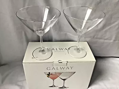 Buy Galway Irish Crystal 2x Clear Cocktail Glasses New With Box • 16.99£