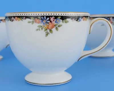Buy Vintage Set Of 6 Wedgwood Osborne Leigh Shaped Bone China Tea Cups • 34.74£