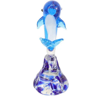 Buy Hand Blown Crystal Glass Dolphin Figurine Sea Animal Sculpture Desktop Ornament • 11.81£