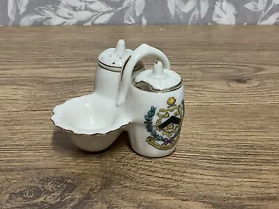 Buy Vintage Willow Art China Crested Ware China Condiment Set Grimsby Crested Ware • 33£