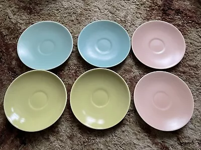 Buy Poole Pottery Saucers X 6 Twintone • 6£