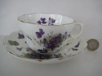 Buy Hammersley Victorian Violets Design English Bone China Tea Cup And Saucer • 22.99£