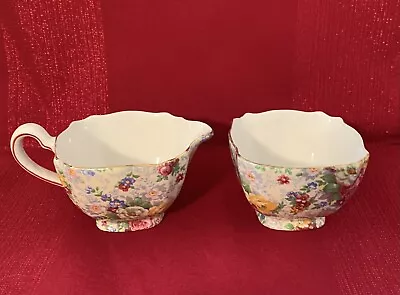 Buy Vintage Lord Nelson Ware Rose Time Pattern Chintz Creamer And Sugar Dish. 1930's • 26.89£