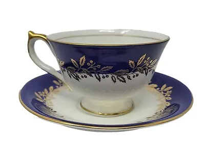 Buy Aynsley England Cobalt Blue And Gold Tea Cup And Saucer Pattern 2966 • 48.04£
