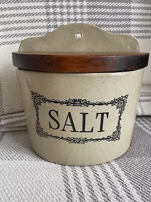 Buy Vintage Moria Pottery Lidded Glazed Stoneware Salt Container  • 16£