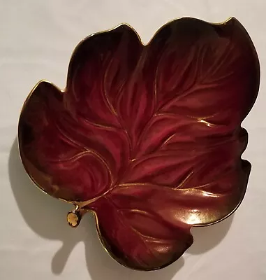 Buy Carlton Ware Rouge Royale Leaf Plate Tray   • 18.92£