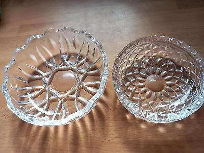Buy Collection Of Two Cut Glass Dishes  For Trinkets/Nuts • 5£