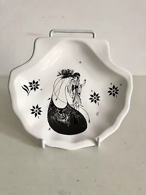Buy Beardsley Collection Poole Pottery Scallop Shell Dish Black & White 1979 • 24£