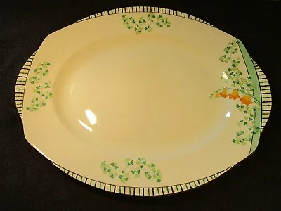 Buy Vintage Art Deco Burleigh Ware Evergreen Design Large Oval Roast / Serving Plate • 27.95£