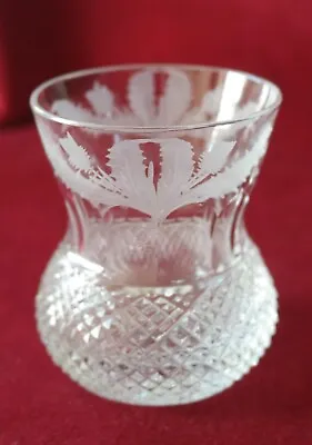 Buy B) Edinburgh Crystal Thistle Pattern - Whisky Glass - Signed • 65£