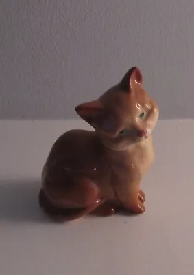 Buy Bone China Small Cat Ornament Ginger Cat Perfect Condition • 4.99£
