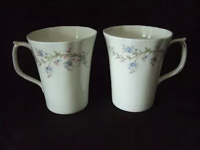 Buy 2 X Duchess Tranquility Coffee Or Tea Mugs Blue Floral Bone China • 5.99£