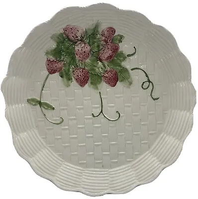 Buy Vintage Bassano Made In Italy Hand Painted Ceramic Strawberry Plate Platter Dish • 19.26£