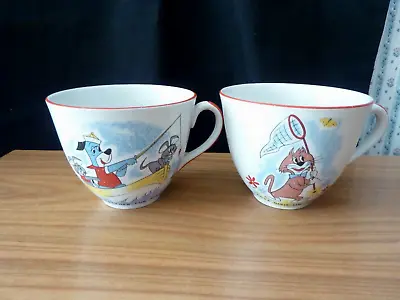 Buy Set 2 Vintage Huckleberry Hound & Friends Tea Cups - Ridgway's Potteries • 9.99£
