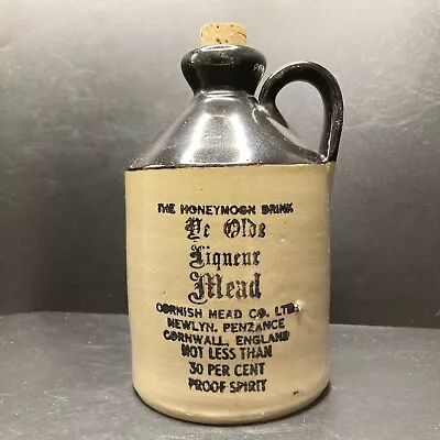 Buy Vintage The Honeymoon Drink Ye Olde Liqueur Mead Stoneware Flagon With Stopper • 19.90£