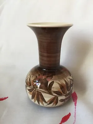 Buy Jersey Pottery Small Vase - 15cm High - Hand Painted C.L - Perfect Condition • 4.50£