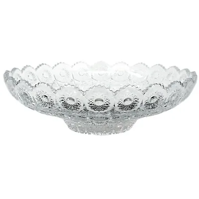 Buy Glass Fruit Bowl Large Round Serving Display Centrepiece Bowl 31cm Cut Glass • 16.99£