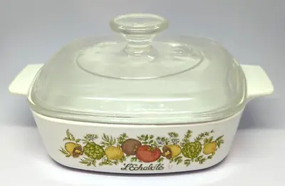 Buy Vintage Corning Ware SPICE Of LIFE L’Echalote Casserole A-1-B W/ Pyrex Lid 1 Qt • 28.40£