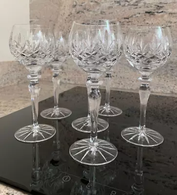 Buy A Set Of 6 Lead Cut Crystal Hock Wine Glasses 200 Ml • 30£