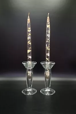 Buy Pair Nachtmann Lucite Candles With Clear Pressed Glass Candle Holders • 22.99£