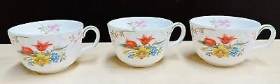 Buy Minton - Spring Blossom - 3 Fine Bone China Tea Cups Made In England 1996 [PA] • 8.99£