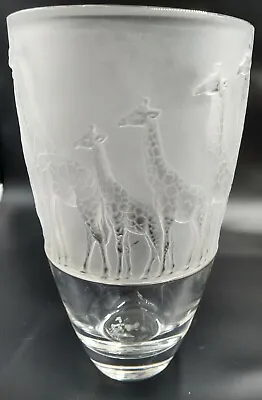 Buy Vintage NACHTMANN Vase Frosted Crystal Safari Series Giraffe German Large *READ* • 227.32£