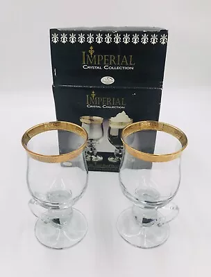 Buy Imperial Crystal, Irish Coffee Set Of 2, 24kt Gold Hand Decorated Glassware  • 23.65£