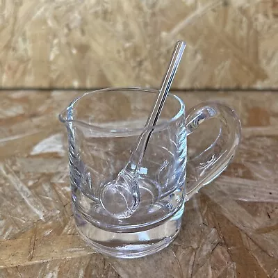 Buy Miniature Crystal Glass Jug Pitcher & Stirrer Spoon Swizzle Stick • 3.99£