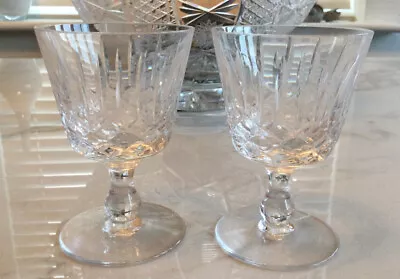 Buy EDINBURGH CRYSTAL Appin Red Wine Glasses Small X 2 Acid Etch Mark H4” Approx • 5.99£