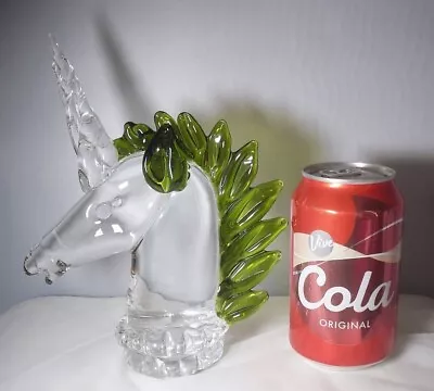 Buy Impressive Art Glass Crystal Unicorn Sculpture Ornament Figure (poss Vintage) • 19.99£