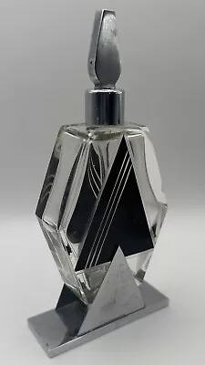 Buy Vintage Art Deco Perfume Bottle Czech Bohemian Cut Glass 1920's • 165.05£