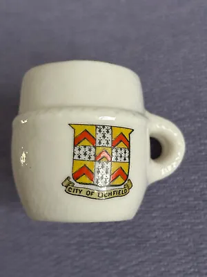 Buy Superb W.h. Goss Crested China - Ancient Cup - Lichfield - Staffordshire C.1919 • 3.99£