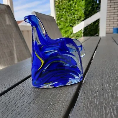 Buy KOSTA BODA GLASS SCULPTURE HORSE DESIGNER ANNA EHRNER BLUE W SWIRLS MODERN ART • 62.34£