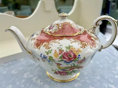 Buy Paragon - Pink Rockingham, Medium 2-4 Cup Teapot Fine Bone China England • 49.99£