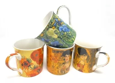 Buy Set Of Four Mixed Masters Classic Van Gogh And Klimt Mugs Fine China Coffee Tea  • 22.99£