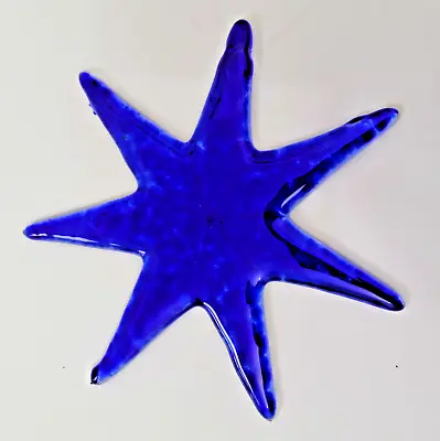 Buy Large  Handmade Fused Glass Hanging  Seven Pointed Christmas Star Unique Gift • 16£