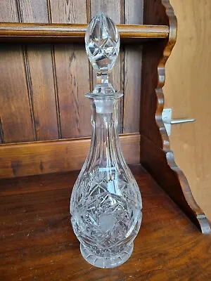 Buy Vintage Cut Crystal Glass Wine Spirit Decanter • 27.50£