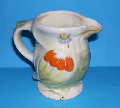 Buy Vintage Keele Street Art Pottery - Attractive Hand Painted Bird Design Cream Jug • 22.50£