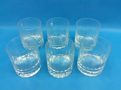 Buy Heavy Glass Art Deco Style Whisky Drinking Tumblers Set Of 6 Glasses • 34.06£