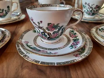 Buy Duchess Bone China England  Indian Tree  Tea Set - 6 Teacups & Saucers & Plates • 75£