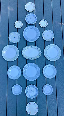 Buy 17 Vtg Flower Blue White Wall Hang Display Porcelain China Plate Dish Dinnerware • 32.15£