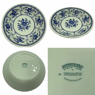 Buy Vintage Johnson Brothers Indies Blue & White China Large Bowl Made In England • 9.50£