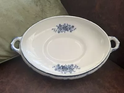 Buy W H Grindley - Clarence - Vintage Flow Blue China - 12x8  Footed Serving Dish • 11.99£