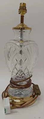 Buy Tyrone Crystal Full Lead Table Lamp Gold Tone Irish Decorative Collectable • 21£